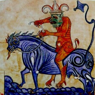. English: Satan as Antichrist . middle age. Unknown 475 SatanasAntichrist