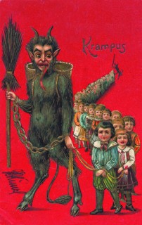 krampus vintage illustration