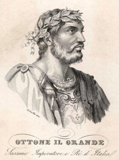 OTTO 1, Holy Roman Emperor (912-973) in an 18th century engraving