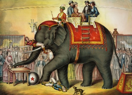 vintage circus poster art