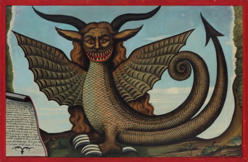 weird creatures vintage art illustration