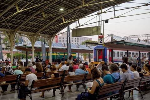 Basmane/Izmir/Turkey- 26/08/2019: Basmane Railway Station is an intercity and regional railway terminal and rapid transit station