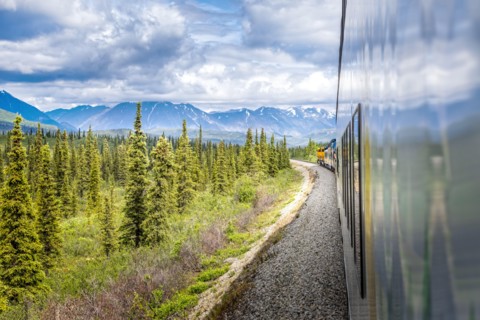 Train to the Denali National Park, Alaska USA