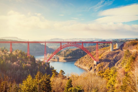 The Garabit Viaduct is a railway arch bridge in the Massif Central region in France. The bridge was constructed in the 1880s by Gustave Eiffel.