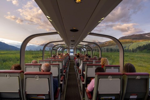 The Alaska Railroad Coastal Classic runs between Anchorage and Seward, Alaska.