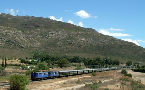 Cape Town South Africa Rovos Rail Luxurious Train Passing Tulbach Station RSA
