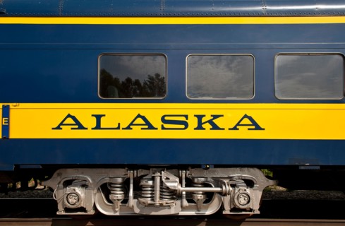 Alaska railroad train car