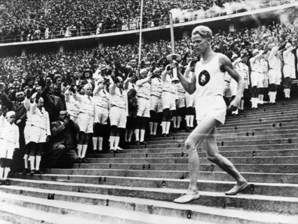 Aug. 2, 1936 - Berlin, Germany - The Olympic flame carried by a German athlete during the opening ceremony of the Olympic Games in Berlin Germany. (Credit Image: © KEYSTONE Pictures USA/ZUMAPRESS.com)