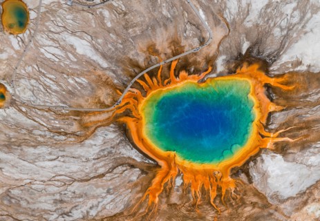 Grand Prismatic Spring, Midway Geyser Basin, Yellowstone National Park, Wyoming, USA