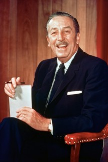 Movie producer and cultural icon Walt Disney in a studio portrait in 1966.