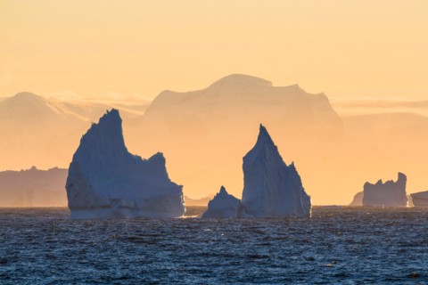 iceberg at sunrise, Antarctica
