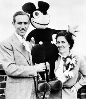 WALT DISNEY (1901-1966) with his wife Lillian about 1926