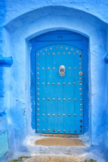 Chefchaouen (Chaouen) - walls of city buildings are painted blue color, Morocco