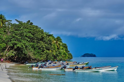 Doini Island PNG Papua New Guinea Beach Boats