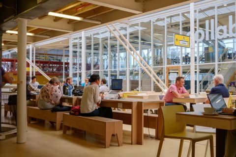Workers in Office17 coworking space in V&A waterfront, Cape Town, South Africa
