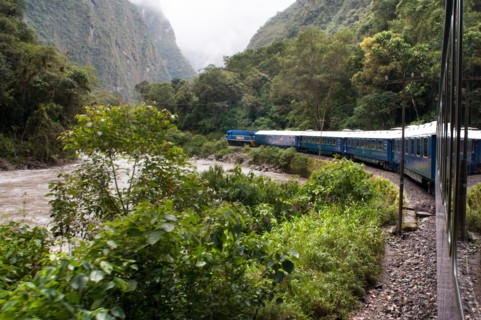 Inca Trail. Peru Luxury train from Cuzco to Machu Picchu. Orient Express. Belmond. Since the route by which the train passes is possible to see some p