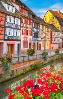 Colorful houses in Petite Venise (Little Venice) district, Colmar, France