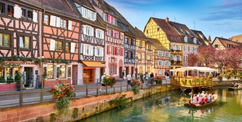 Colorful houses in Petite Venise (Little Venice) district, Colmar, France