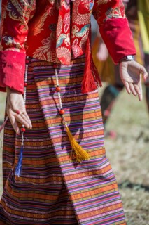 Traditional Kira at a tsechu dance (Bhutan)