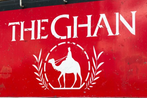 The famed Ghan train at Alice Springs railway station. Central Australia