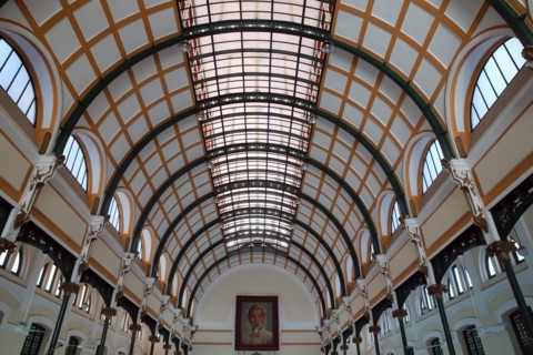 General post office building in Ho Chi Minh city.  Vietnam.