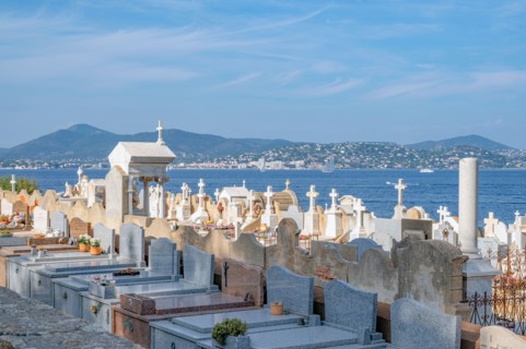 The seafarer's cemetery at Saint-Tropez, France, is the burial ground of film director Roger Vadim.