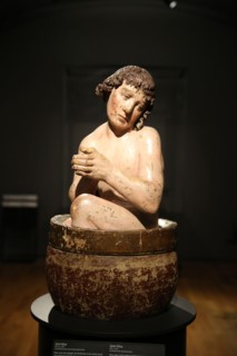 Martyrdom of Saint Vitus in the cauldrom. Ulm, c.1500.  Fruitwood with old polychromy. Rijksmuseum. Amsterdam. Netherlands.