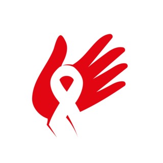 Isolated white ribbon in red human hand. Disease awareness. World Aids Day concept. Stop virus icon. International support campaign for sick people. Vector illustration.