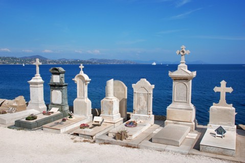 Saint-Tropez cemetery overlooking the sea