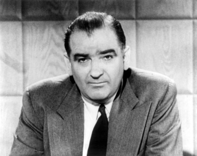 1954 , USA : Senator JOSEPH McCARTHY ( 1908 –  1957 ) was a Republican U.S. Senator from the state of Wisconsin between 1947 and 1957 . Beginning in 1950, McCarthy became the most visible public face ...