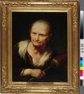 Une vieille femme avec une libellule (la marquise de Brinvilliers), d'après Giuseppe Nogari, par
