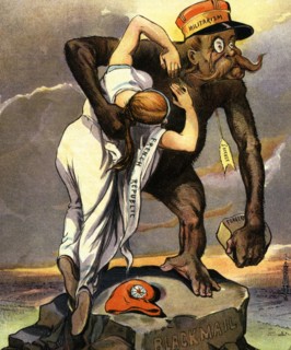 THE DREYFUS AFFAIR  A French cartoon ridiculing the abuse of Law in the case against Alfred Dreyfus in 1893-4