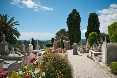 Cemetery, Saint-Paul-de-Vence, southeastern France, French Riviera, Europe