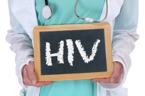 HIV AIDS diagnosis disease ill illness healthy health doctor nurse with sign