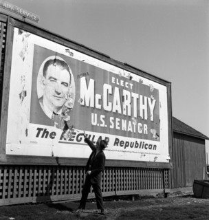 Billboard in Wisconsin for Senator Joe McCarthy, 1948