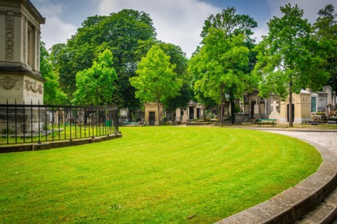 Père Lachaise Cemetery is the largest cemetery in the city of Paris