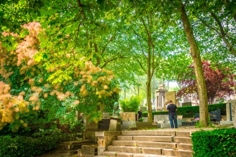 Père Lachaise Cemetery is the largest cemetery in the city of Paris