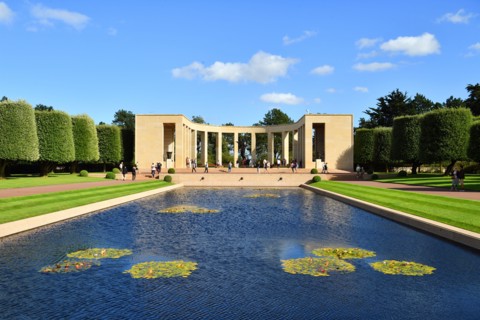France, Calvados, Omaha Beach, Colleville sur Mer, Normandy American cemetery, memorial and its 22 foot bronze statue by Donald De Lue
