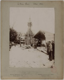 Old Paris in May 1899. Construction of Old Paris for the Universal Exhibition of 1900, Paris Construction du Vieux Paris pour l'Exposition universelle de 1900. Paris, mai 1899. Photographie d'Albert B...