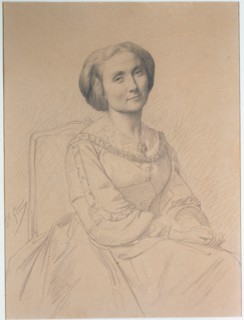 Portrait of Maria Deraismes (1828-1894), feminist Jean-Léon Gérôme (1824-1904). Portrait de Maria Deraisme (1828-1894), féministe. Mine de plomb, 1855-1865. Paris, musée Carnavalet.