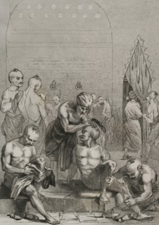 Ottoman Empire. Turkey. Constantinople (today Istanbul). Turkish bath or Hammam. Interior view. Engraving by Lemaitre, Lalaisse and Lafont. Historia de Turquia by Joseph Marie Jouannin (1783-1844) and...