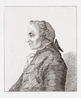 Immanuel Kant, 1724 – 1804. German philosopher.  Enlightenment thinker.  After a work by Felix Bracquemond.