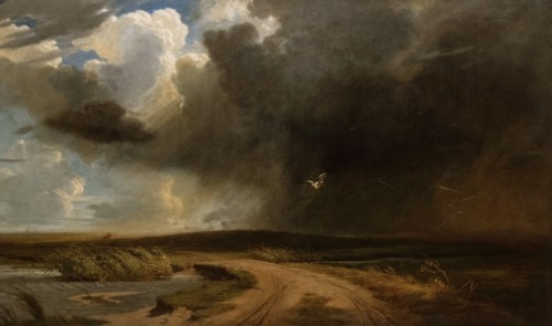 Karoly Lotz
Ecole hongroise
Pluie d'orage sur la plaine (Rainstorm on the plain)
1861
Huile sur