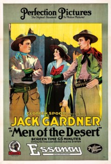 Old Western Movie - Vintage film poster - Jack Gardner - Men of the Desert (Essanay, 1917)