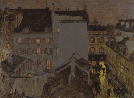 Pierre Bonnard, Montmartre in the rain, painting in oil on canvas, 1897