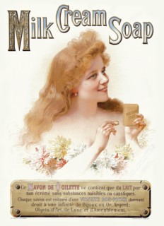 Vintage advertising poster - Milk cream soap. This toilet soap contains only pure non-skimmed milk without harmful or caustic substances.