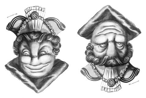 Rex Whistler - The “Reversible Faces” of Rex Whistler - Mayor and Judge