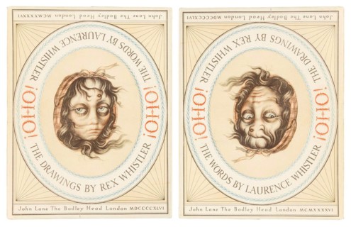 Rex Whistler - The “Reversible Faces” of Rex Whistler - OHO - The face of a young woman changes into a grandmother - Cover - prior to 1944