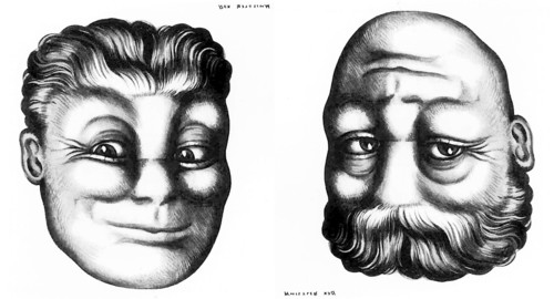 Rex Whistler - The “Reversible Faces” of Rex Whistler - Hair and Bald Bearded