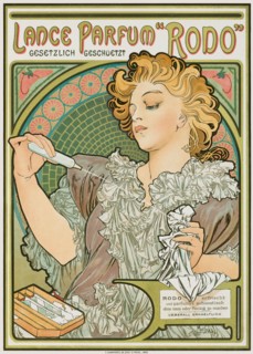 Lance Parfum Rodo by Alphonse Mucha (1860-1939). Poster published in 1896 in France (German version).